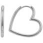 Preview: Creolen Herz 925 Sterling Silber Ohrringe