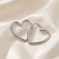 Preview: Creolen Herz 925 Sterling Silber Ohrringe