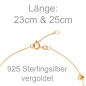 Preview: Fußkettchen Herz/Kugel 925 Sterling Silber vergoldet Federring