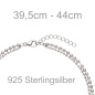 Preview: Collier Halskette Kugeln 925 Sterling Silber 44 cm Silberkette