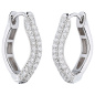 Preview: Creolen geschwungen 925 Sterling Silber 74 Zirkonia Ohrringe