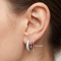 Preview: Creolen 925 Sterling Silber 62 Zirkonia Ohrringe