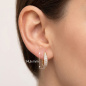 Preview: Creolen 925 Sterling Silber vergoldet 62 Zirkonia Ohrringe