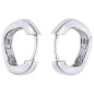 Preview: Creolen geschwungen 925 Sterling Silber Ohrringe