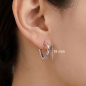 Preview: Creolen Herz 925 Sterling Silber Ohrringe