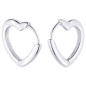 Preview: Creolen Herz 925 Sterling Silber Ohrringe