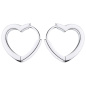 Preview: Creolen Herz 925 Sterling Silber Ohrringe