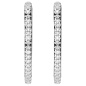 Preview: Creolen spitz 925 Sterling Silber 40 Zirkonia Ohrringe