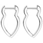 Preview: Creolen spitz 925 Sterling Silber 40 Zirkonia Ohrringe