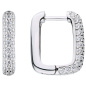 Preview: Creolen eckig 925 Sterling Silber 74 Zirkonia Ohrringe