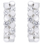 Preview: Creolen oval 925 Sterling Silber 12 Zirkonia Ohrringe