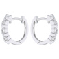 Preview: Creolen oval 925 Sterling Silber 12 Zirkonia Ohrringe