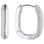Preview: Creolen eckig 925 Sterling Silber 54 Zirkonia Ohrringe