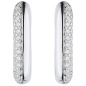 Preview: Creolen eckig 925 Sterling Silber 54 Zirkonia Ohrringe