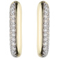 Preview: Creolen eckig 925 Sterling Silber vergoldet 54 Zirkonia
