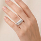 Preview: Damen Ring geriffelt 925 Sterling Silber Silberring