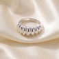 Preview: Damen Ring geriffelt 925 Sterling Silber Silberring