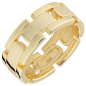 Preview: Damen Ring breit 925 Sterling Silber vergoldet Silberring