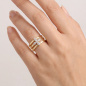 Preview: Damen Ring Blume 925 Sterling Silber vergoldet 24 Zirkonia Silberring