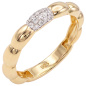 Preview: Damen Ring 925 Sterling Silber vergoldet 18 Zirkonia Silberring