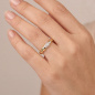 Preview: Damen Ring 925 Sterling Silber vergoldet 18 Zirkonia Silberring
