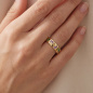 Preview: Damen Ring Schmetterling 925 Sterling Silber vergoldet 24 Zirkonia Silberring