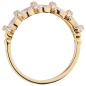 Preview: Damen Ring schmal 925 Sterling Silber vergoldet 40 Zirkonia Silberring