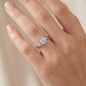 Preview: Damen Ring 925 Sterling Silber 1 Zirkonia Silberring