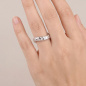 Preview: Damen Ring Welle 925 Sterling Silber 21 Zirkonia Silberring