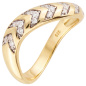 Preview: Damen Ring 925 Sterling Silber vergoldet 21 Zirkonia Silberring