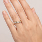 Preview: Damen Ring 925 Sterling Silber vergoldet 21 Zirkonia Silberring