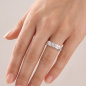 Preview: Damen Ring 925 Sterling Silber 10 Zirkonia Silberring