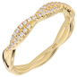 Preview: Damen Ring geflochten 925 Sterling Silber vergoldet 40 Zirkonia Silberring