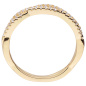 Preview: Damen Ring geflochten 925 Sterling Silber vergoldet 40 Zirkonia Silberring