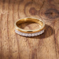 Preview: Damen Ring 925 Sterling Silber vergoldet 11 Zirkonia Silberring