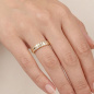 Preview: Damen Ring 925 Sterling Silber vergoldet 20 Zirkonia Silberring
