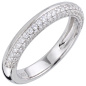 Preview: Damen Ring 925 Sterling Silber 48 Zirkonia Silberring