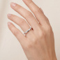 Preview: Damen Ring 925 Sterling Silber 48 Zirkonia Silberring
