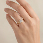 Preview: Damen Ring 925 Sterling Silber vergoldet 28 Zirkonia Silberring