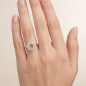 Preview: Damen Ring Kreis 925 Sterling Silber 36 Zirkonia Silberring