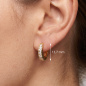 Preview: Creolen 925 Sterling Silber vergoldet 16 Zirkonia