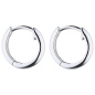 Preview: Creolen gekreuzt 925 Sterling Silber 56 Zirkonia Ohrringe