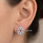 Preview: Ohrstecker Kreis 925 Sterling Silber 56 Zirkonia