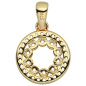 Preview: Anhänger Kreis 925 Sterling Silber vergoldet 36 Zirkonia