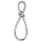 Preview: Anhänger Schleife 925 Sterling Silber 26 Zirkonia Silberanhänger