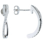 Preview: Halbcreolen 925 Sterling Silber 36 Zirkonia