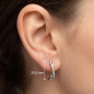 Preview: Halbcreolen 925 Sterling Silber 36 Zirkonia