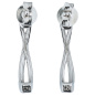 Preview: Halbcreolen 925 Sterling Silber 36 Zirkonia