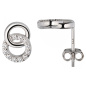 Preview: Ohrstecker Kreise 925 Sterling Silber 22 Zirkonia