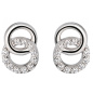 Preview: Ohrstecker Kreise 925 Sterling Silber 22 Zirkonia